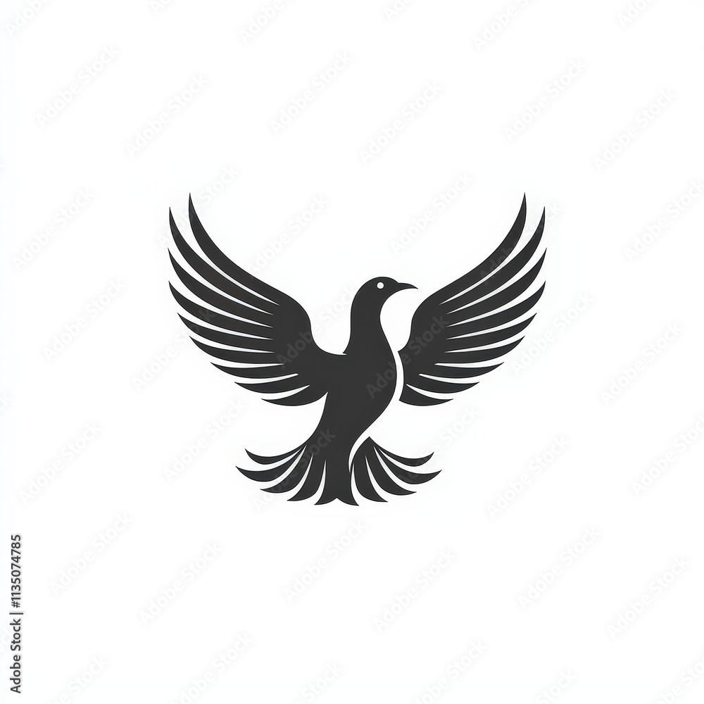 Design of dove icon logo illustration isolated on white background Design of dove icon logo illustration isolated on white background