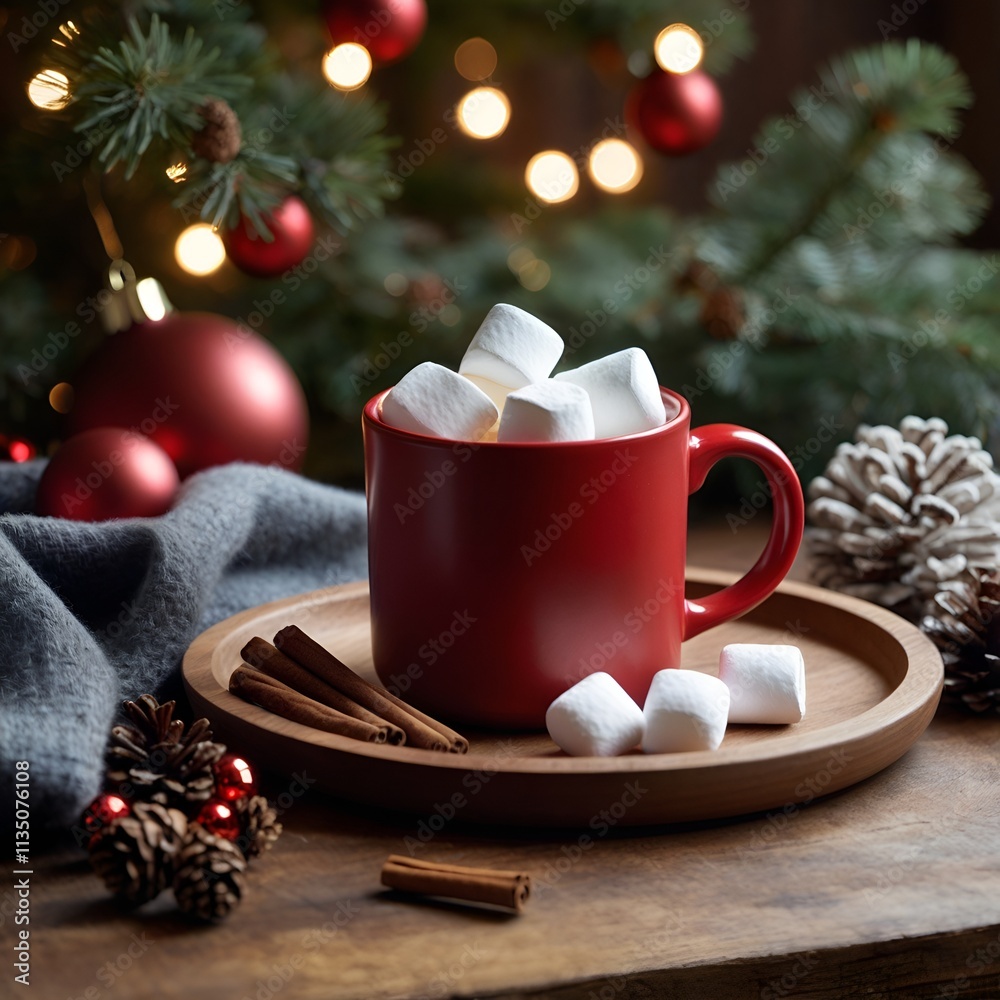 a coffee cup filled with Marsh mellows and candles near by. a coffee cup filled with Marsh mellows and candles near by.