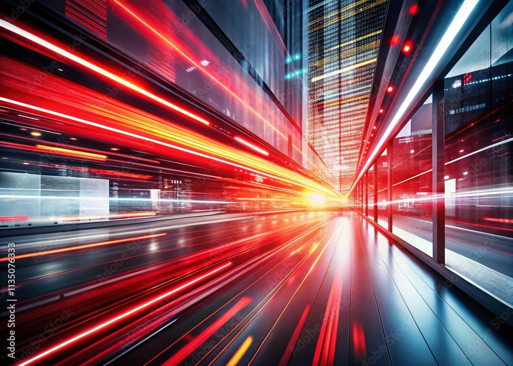 Modern Back End Development Concept with Red and Black Design Elements on White Background for Technology and Software Representations