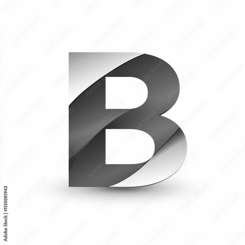 Design of modern and simple letter B icon logo illustration isolated on white background Design of modern and simple letter B icon logo illustration isolated on white background