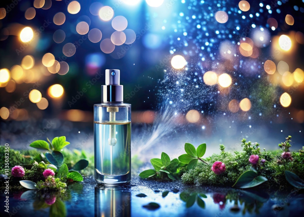 Stunning Night Photography of Refreshing Facial Mist Spray Captured in Detail, Highlighting Glowing Water Droplets and Soft Ambient Light for Skincare and Wellness Aesthetic Stunning Night Photography of Refreshing Facial Mist Spray Captured in Detail, Highlighting Glowing Water Droplets and Soft Ambient Light for Skincare and Wellness Aesthetic