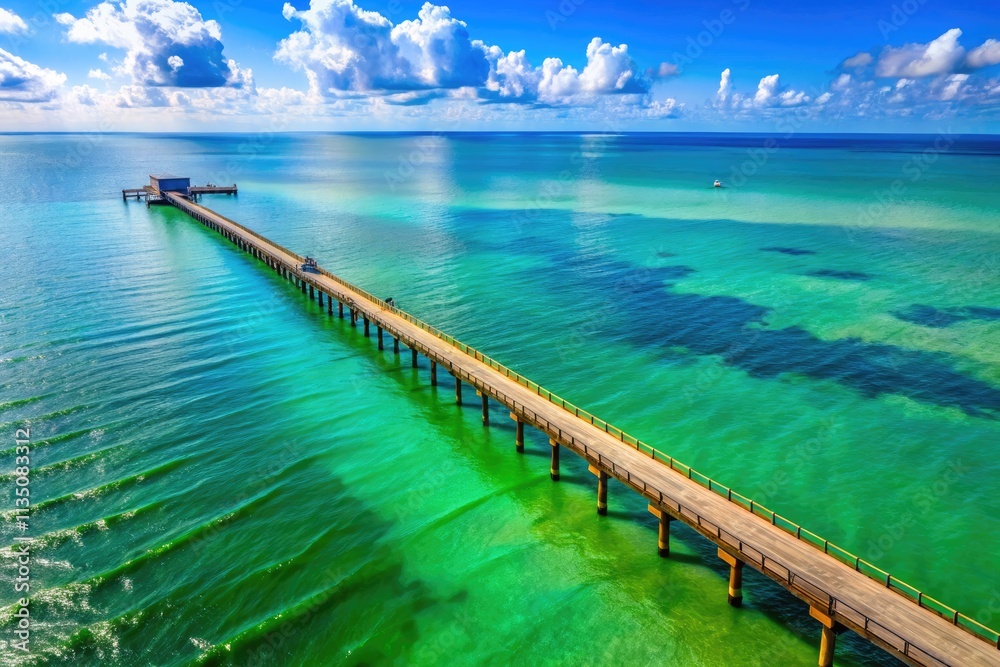 Stunning aerial drone photography showcases Texas Gulf Coast piers' coastal beauty. Stunning aerial drone photography showcases Texas Gulf Coast piers' coastal beauty.