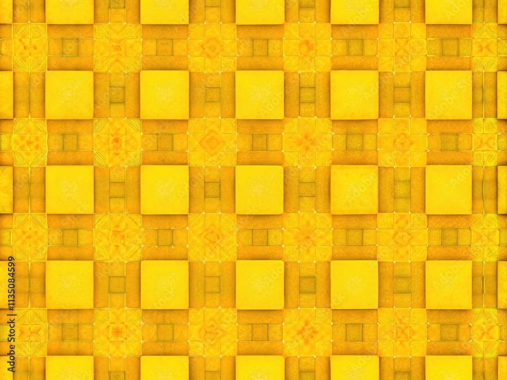 Modern abstract background: seamless yellow pattern, textured square design ideal for geometric wallpaper. Modern abstract background: seamless yellow pattern, textured square design ideal for geometric wallpaper.