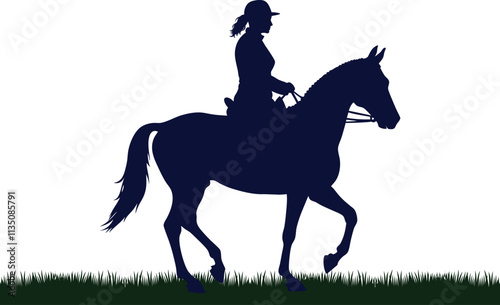 Horse riding silhouette collection