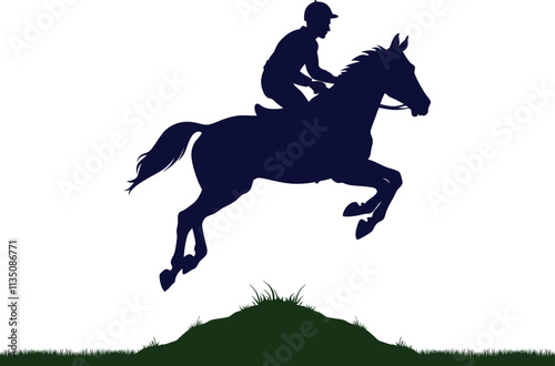 Horse riding silhouette collection