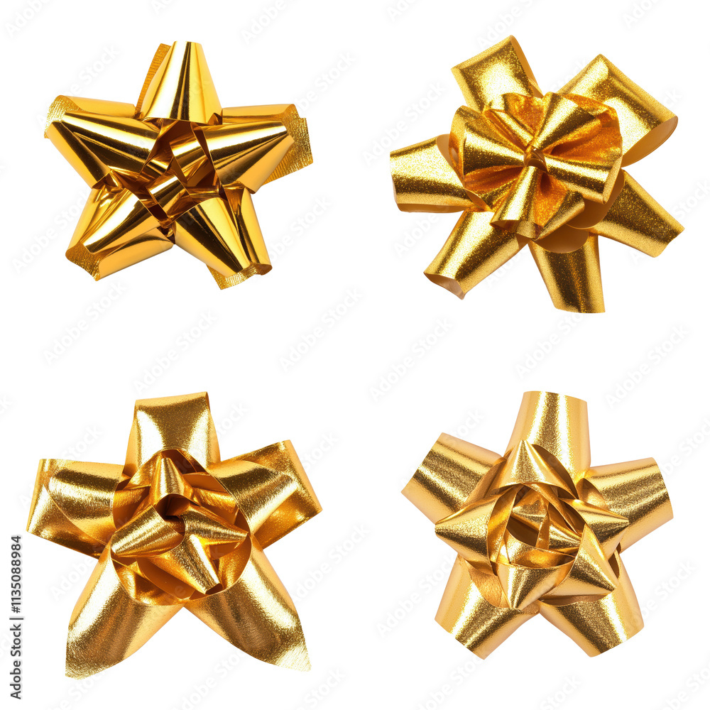 Golden Bows Intricate Design & Shimmering Finish Golden Bows Intricate Design & Shimmering Finish