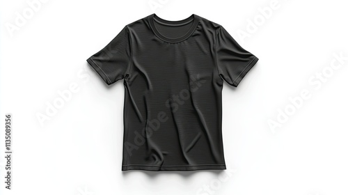 Black short sleeve t-shirt mockup.