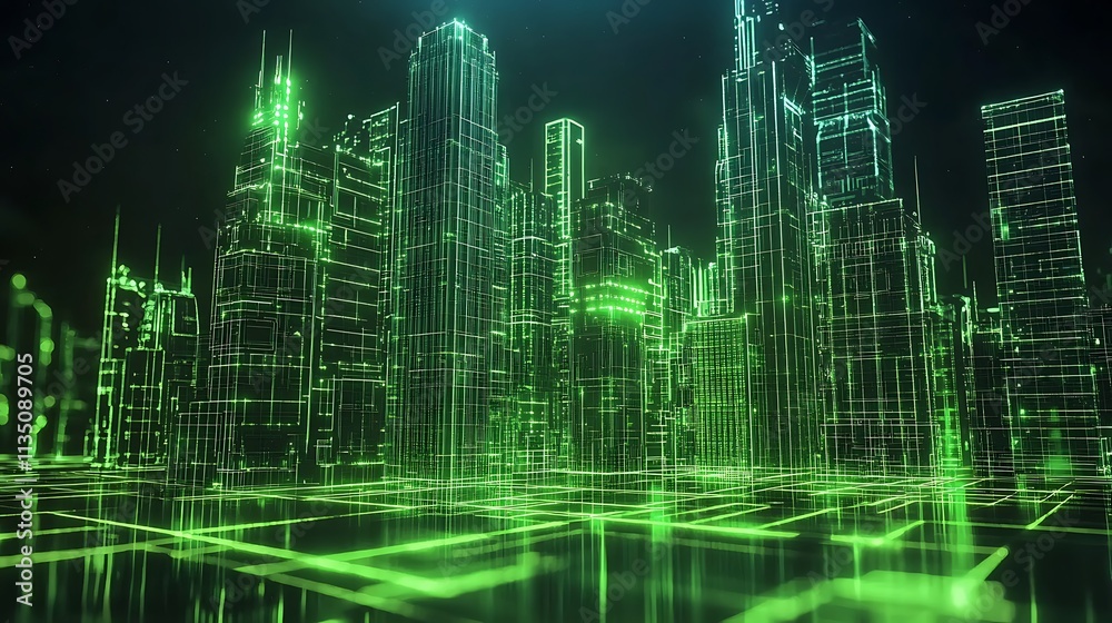 Urban Mystique Illustration with Cityscapes, Neon Lights, and Mysterious Atmosphere Urban Mystique Illustration with Cityscapes, Neon Lights, and Mysterious Atmosphere