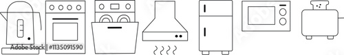  kitchen icons set collection