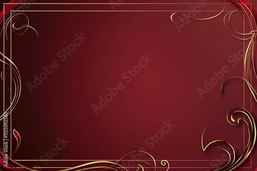 Red frame with gold trim