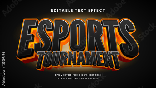 Esports tournament 3d editable text effect gaming style