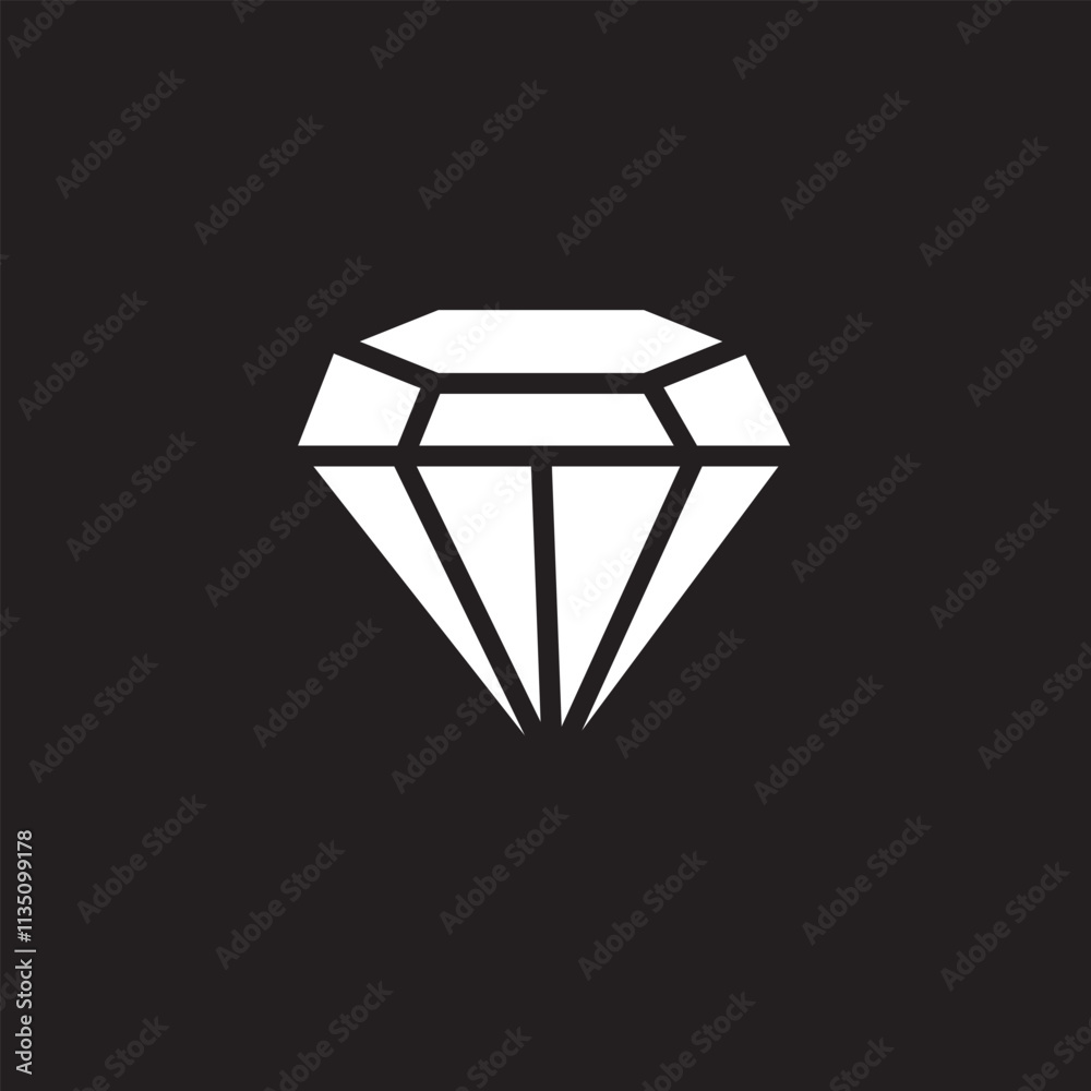An outlined diamond icon representing luxury, wealth, or jewelry, often associated with finance or high-value items.