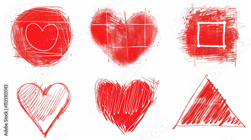 Transparent PNG of a Set of Grunge Scribble Hatches – Perfect for Artistic and Design Projects