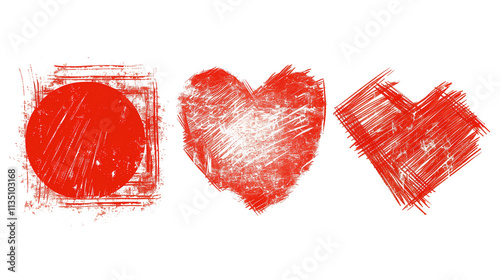 Transparent PNG of a Set of Grunge Scribble Hatches – Perfect for Artistic and Design Projects