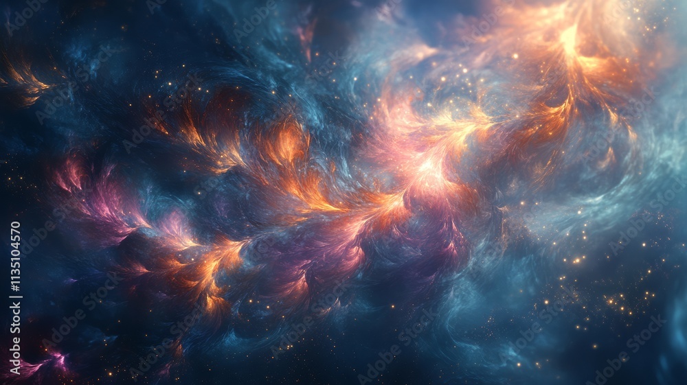 Cosmic Nebula: A Celestial Tapestry of Fire and Ice. Cosmic Nebula: A Celestial Tapestry of Fire and Ice.
