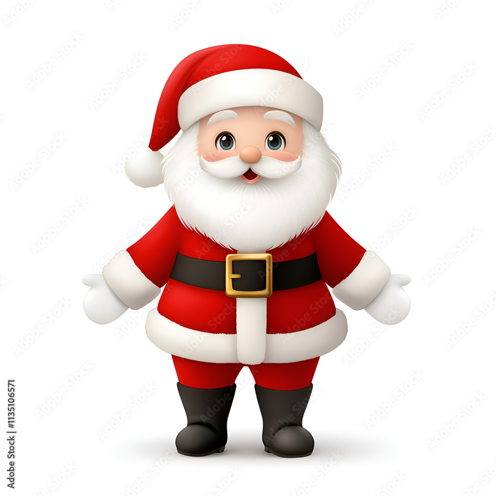A cheerful cartoon Santa Claus in a classic red suit, ready to spread holiday joy. A cheerful cartoon Santa Claus in a classic red suit, ready to spread holiday joy.