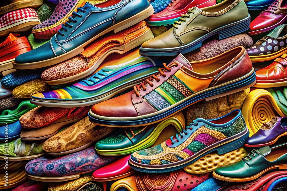 Panoramic View of the Intricate Layers of Shoes Showcasing Material, Texture, and Design Elements in a Detailed Composition for Fashion and Footwear Enthusiasts Panoramic View of the Intricate Layers of Shoes Showcasing Material, Texture, and Design Elements in a Detailed Composition for Fashion and Footwear Enthusiasts