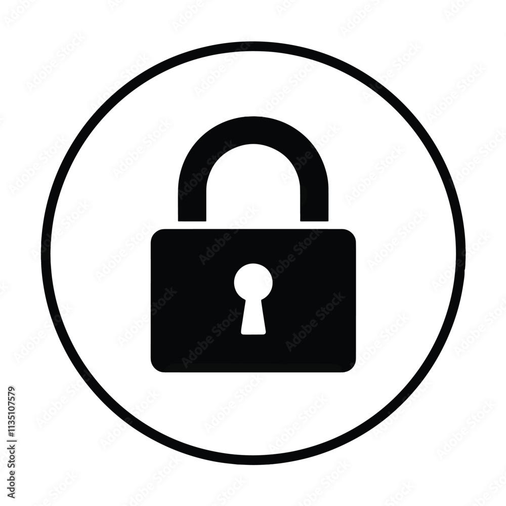 lock icon isolated on white background lock icon isolated on white background