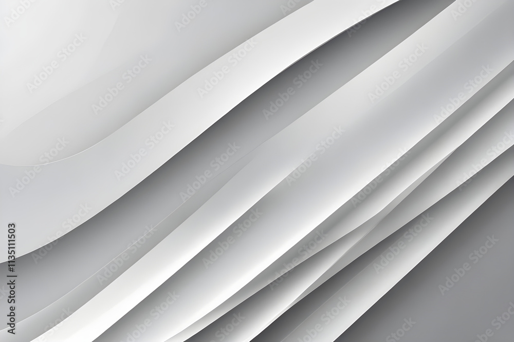 Fototapeta premium Smooth gray waves creating an elegant and modern abstract background