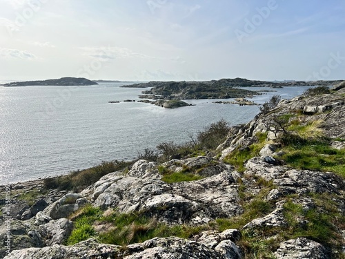 view from the coast of the Swedish island of Styrsö to the sea photo