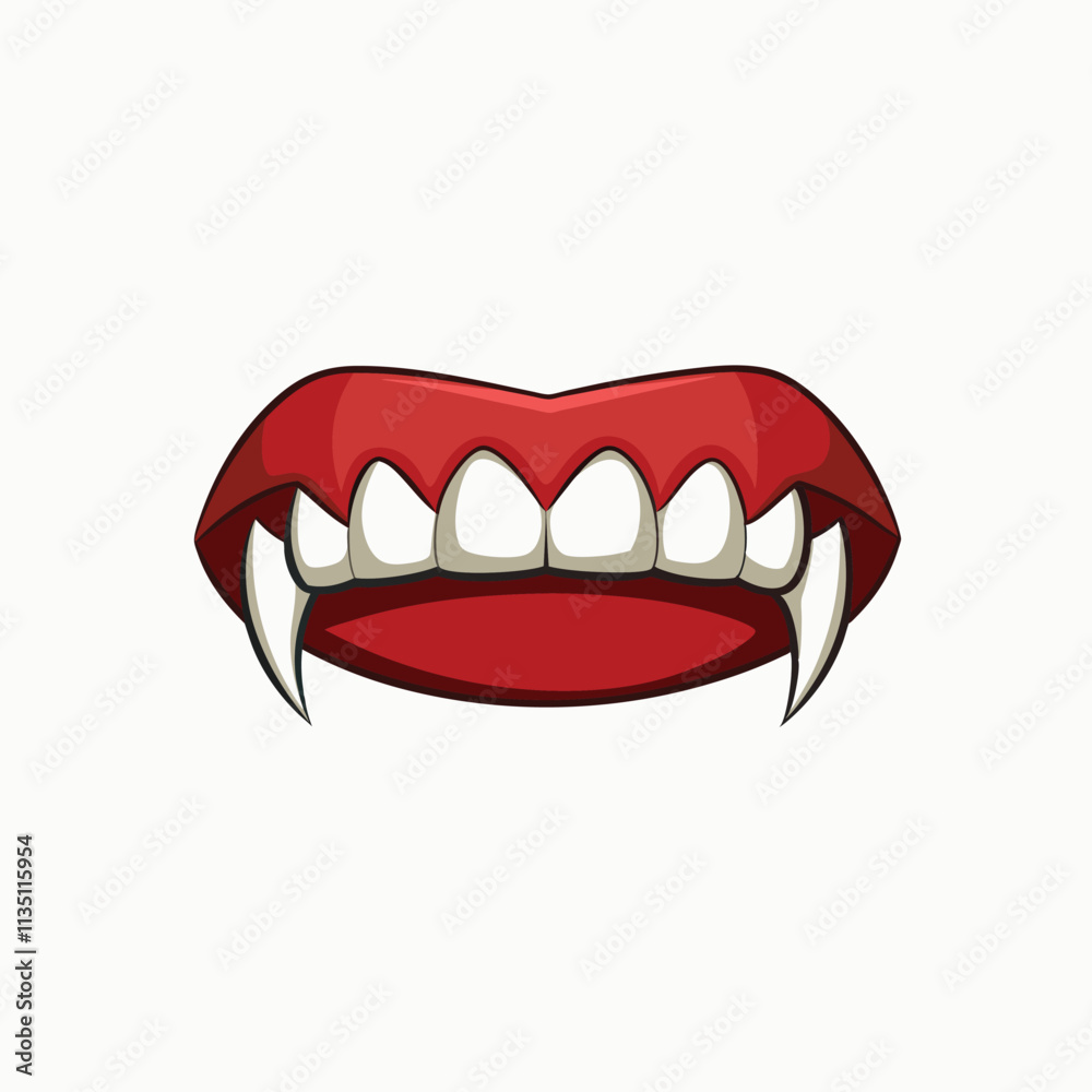 Handdrawn Vampire Horror Teeth With Vector illustration Handdrawn Vampire Horror Teeth With Vector illustration