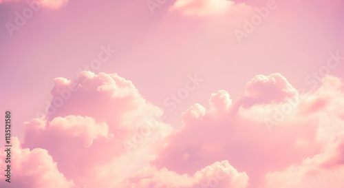Fototapeta Naklejka Na Ścianę i Meble -  pink sky and clouds
