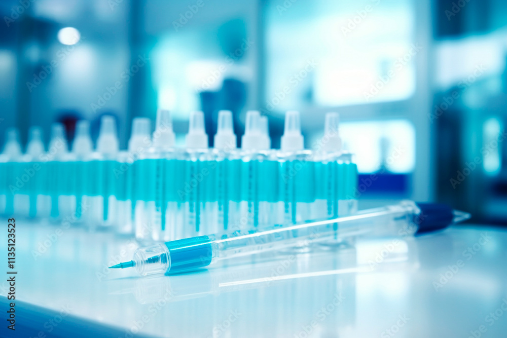 Lab space in the pharmaceutical industry for the production of medications and vaccines. Lab space in the pharmaceutical industry for the production of medications and vaccines.
