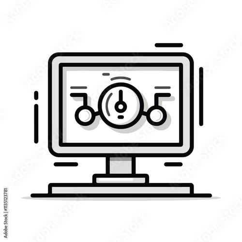 2D demand web icon in line style
