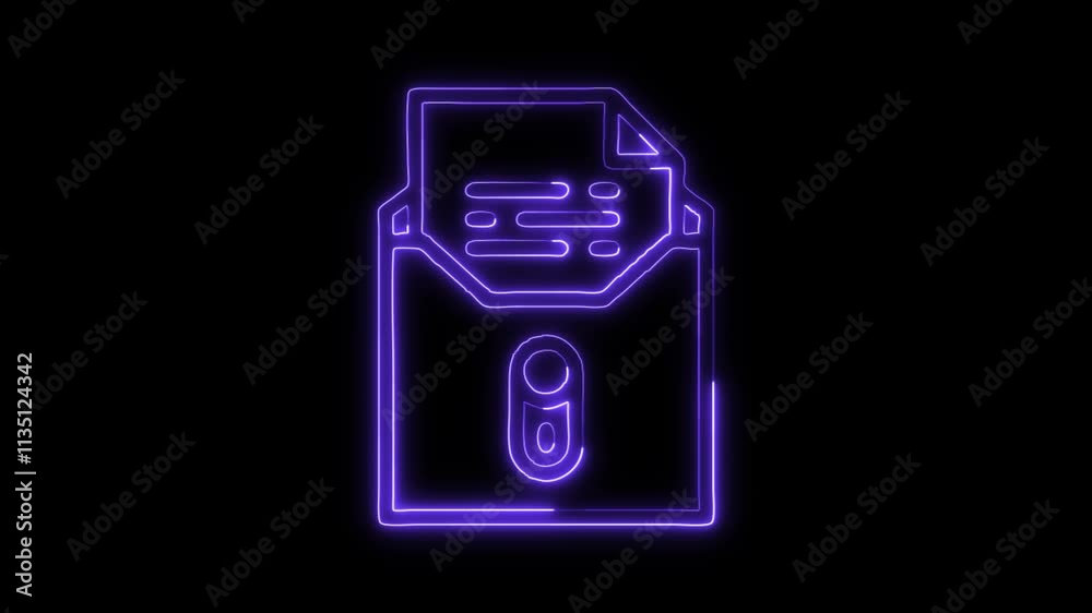 Glowing neon Exam Results icon isolated on black background. HD Video motion graphic animation Glowing neon Exam Results icon isolated on black background. HD Video motion graphic animation