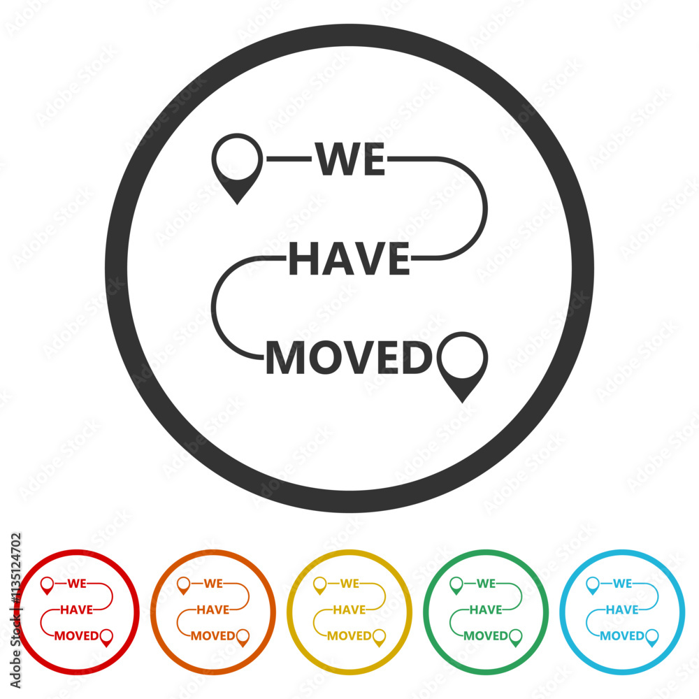 We have moved icon. Set icons in color circle buttons