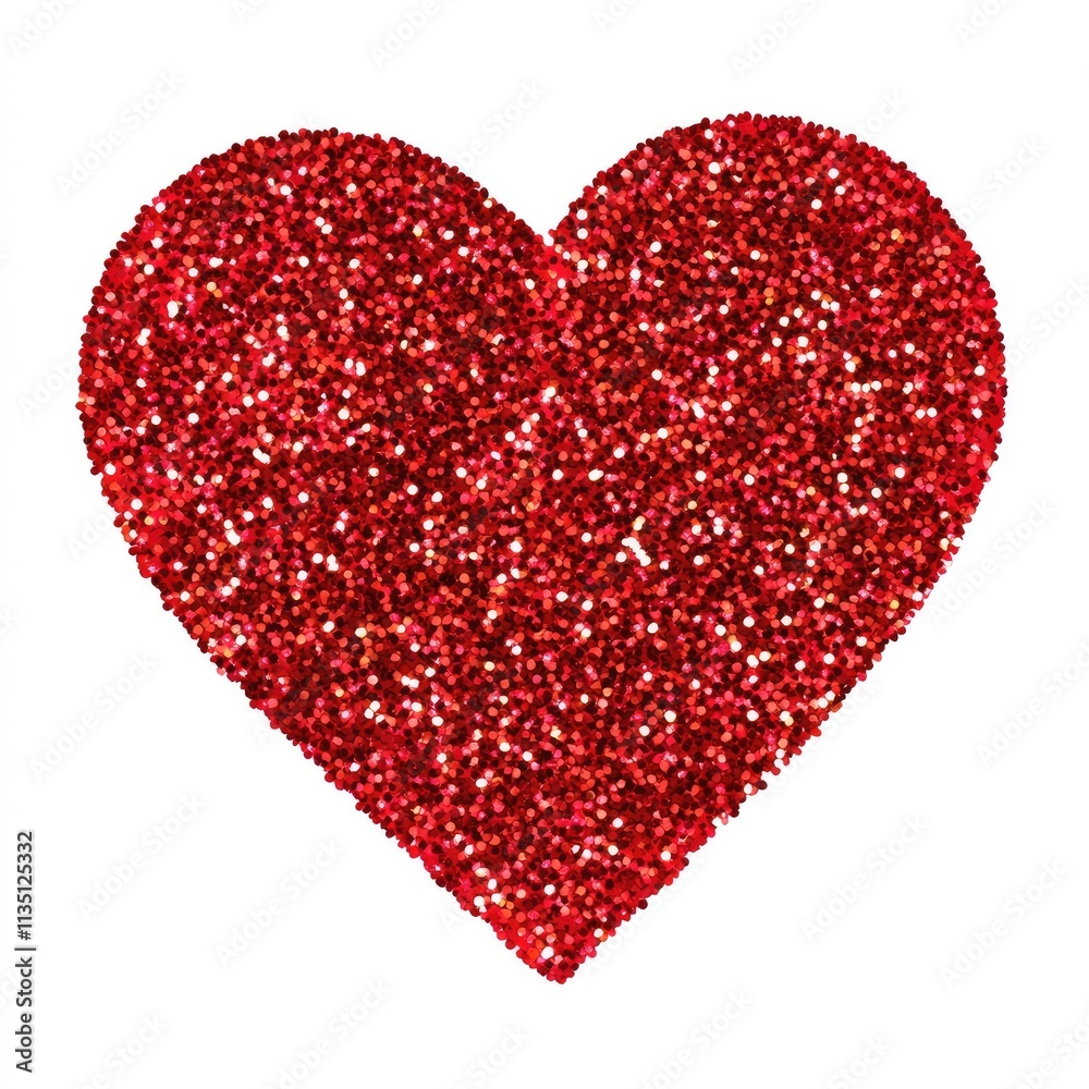 Radiant red heart with shimmering effects, ideal for romantic themes and celebrations Radiant red heart with shimmering effects, ideal for romantic themes and celebrations