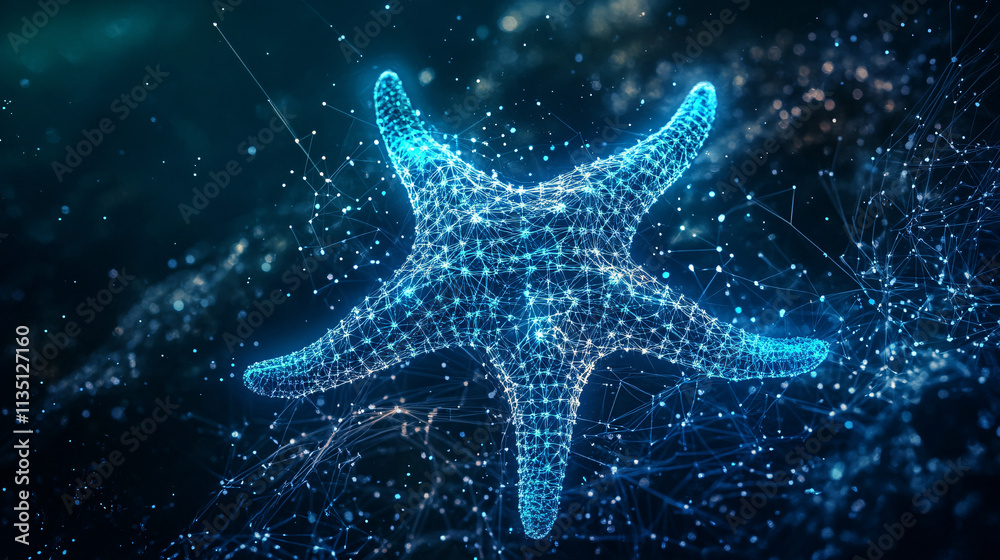 A glowing starfish icon surrounded by regeneration data, representing online marine conservation platforms, digital research tools, and ecological education resources. A glowing starfish icon surrounded by regeneration data, representing online marine conservation platforms, digital research tools, and ecological education resources.