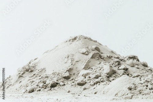 a pile of sand and next to it a pile of sotnes photo