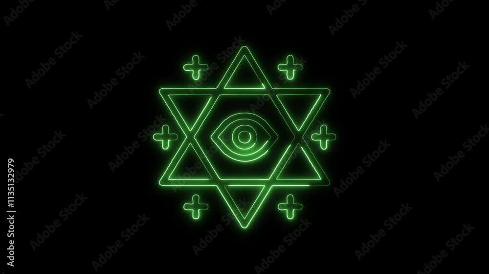 Glowing neon Ritual icon isolated on black background. HD Video motion graphic animation Glowing neon Ritual icon isolated on black background. HD Video motion graphic animation