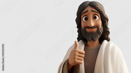 Jesus, A cartoon of Jesus giving a thumbs up
