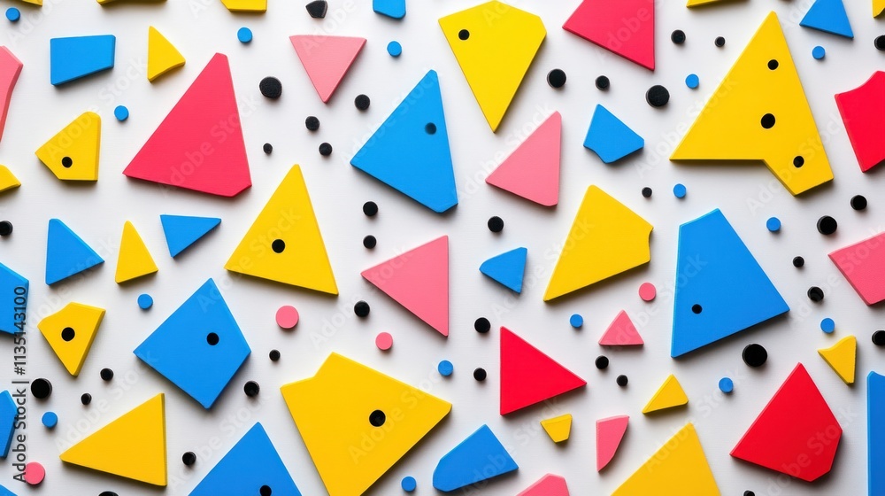 Vibrant Geometric Abstract Art: A Colorful Composition of Shapes Vibrant Geometric Abstract Art: A Colorful Composition of Shapes