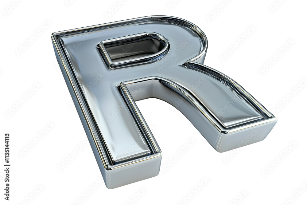 A shiny, metallic letter A shiny, metallic letter