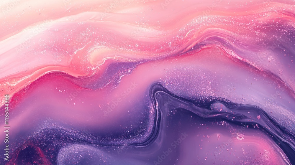 Obraz premium Abstract Pink and Purple Fluid Art Painting