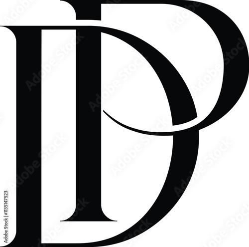 vector DP luxury fashion logo