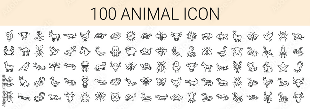 animal icon set animal icon set