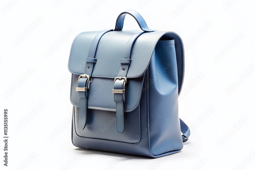 Soft Pastel Navy Backpack in Minimalistic 3D Style Against Clean White Background for Modern Lifestyle and Fashion Photography Soft Pastel Navy Backpack in Minimalistic 3D Style Against Clean White Background for Modern Lifestyle and Fashion Photography