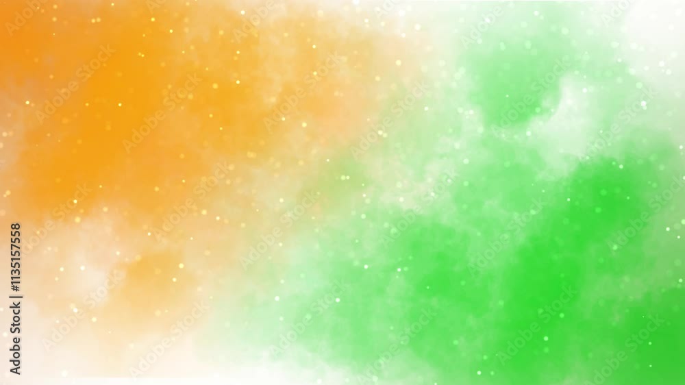 Indian Flag Greeting Card Wish Celebrate Indian Republic Day of India Background smoke and ink National Day on 15th August. Great for greeting card animation and celebrating India independence day.