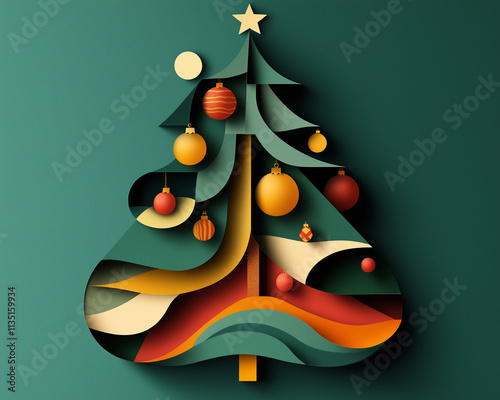 abstract christmas tree