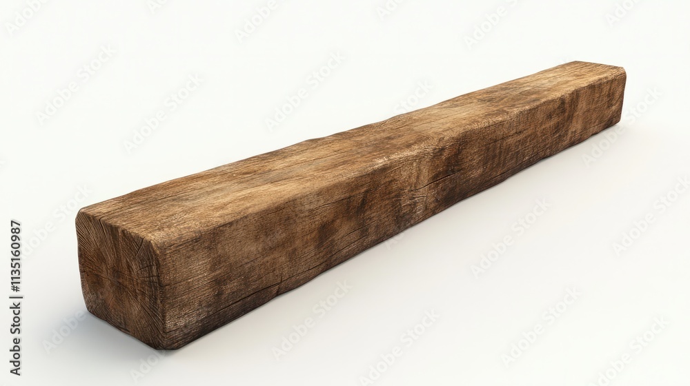 Fototapeta premium Rustic and rustic these aged wooden beams showcase a rugged distressed surface evoking a sense of history and authenticity