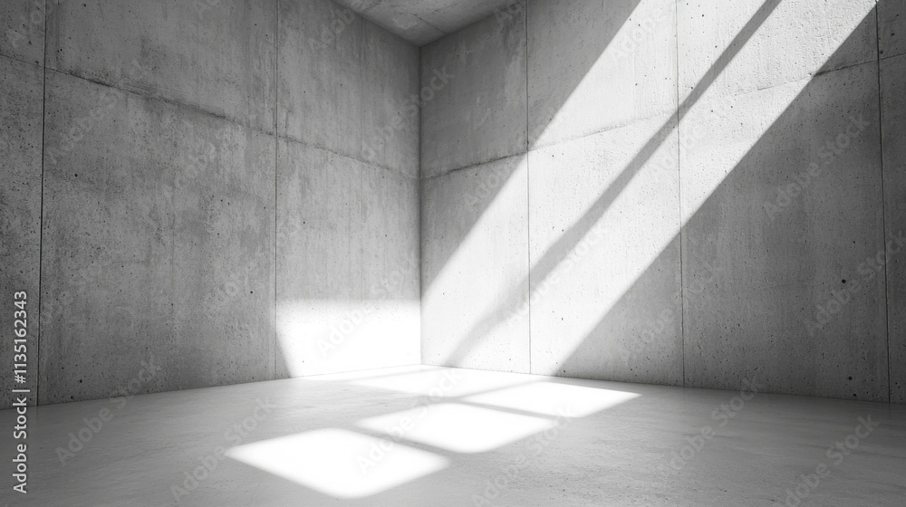 Sunlit Modern Concrete Room: Minimalist Architectural Design Sunlit Modern Concrete Room: Minimalist Architectural Design