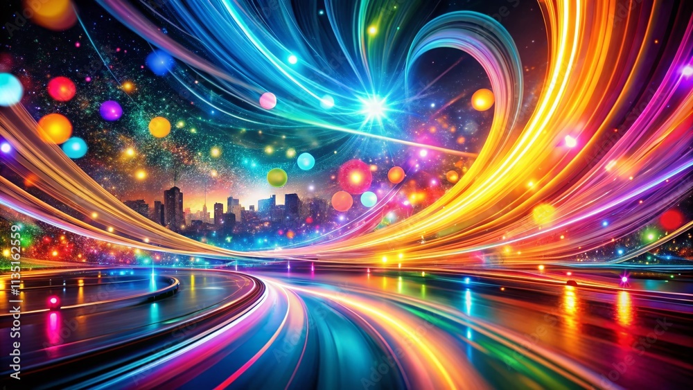 Stunning Abstract Colorful Light Effects Captured in Night Photography, Perfect for Backgrounds, Digital Art, and Creative Projects with Vibrant Hues and Unique Patterns Stunning Abstract Colorful Light Effects Captured in Night Photography, Perfect for Backgrounds, Digital Art, and Creative Projects with Vibrant Hues and Unique Patterns