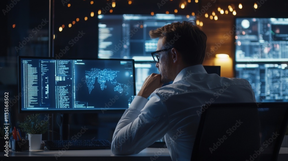 Focused Programmer at Work, Exploring Global Data Networks Focused Programmer at Work, Exploring Global Data Networks