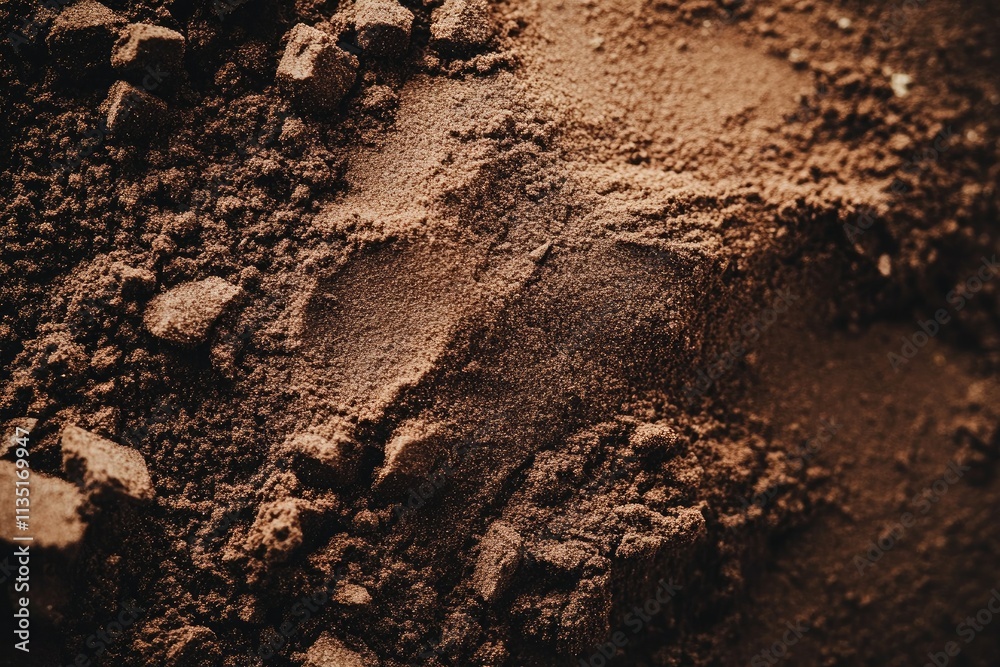 a pile coffee colored sand , top down view, editorial photography a pile coffee colored sand , top down view, editorial photography