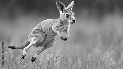 Kangaroo: Dynamic kangaroo images capturing their bounding leaps, adorable joeys, and rugged habitats in Australia's stunning outback. photo