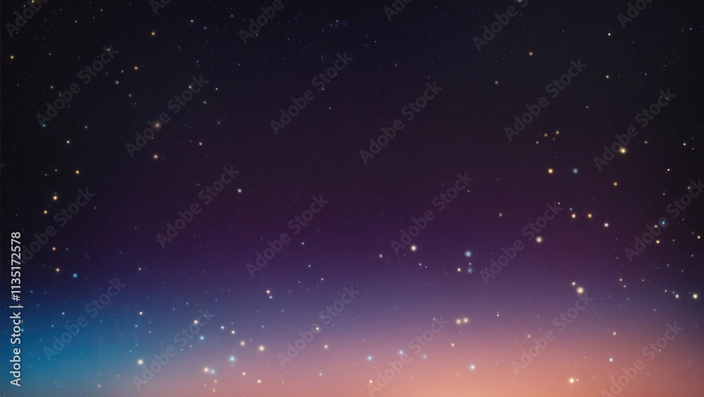 A vast night sky filled with shimmering stars against a gradient background of deep purple and blue hues, evoking a sense of wonder and tranquility. A vast night sky filled with shimmering stars against a gradient background of deep purple and blue hues, evoking a sense of wonder and tranquility.